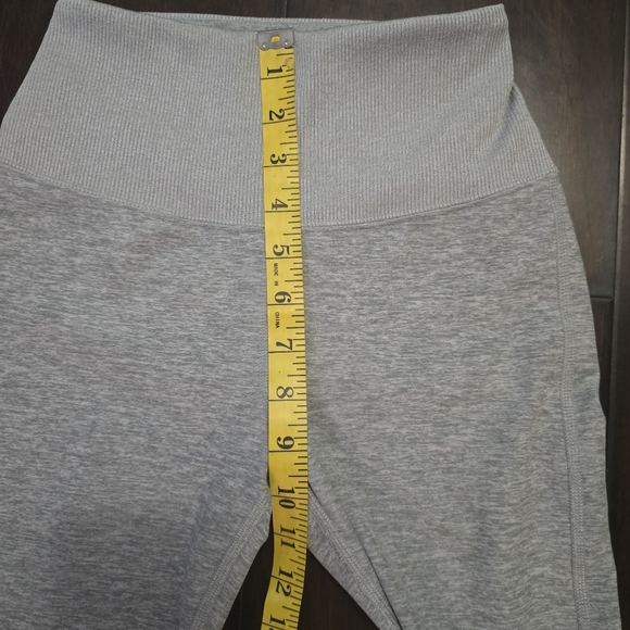 Alo Yoga High Waist Lounge Legging Zinc Heather Gray Size XS Ribbed Ankles Waist - Picture 10 of 16